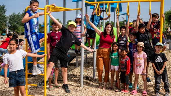Mariel Fernández inauguró obras en el barrio La Gloria de Moreno