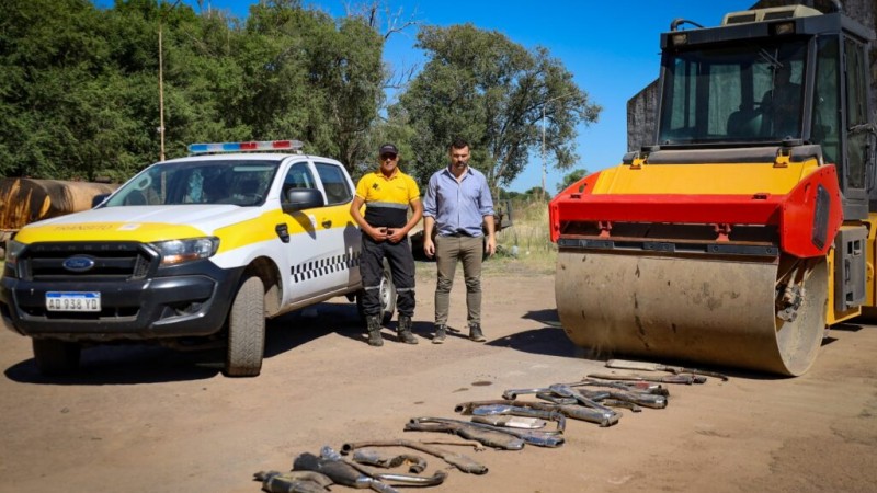 Tolerancia Cero en Pergamino: destruyeron caños de escape libres secuestrados en operativos de tránsito