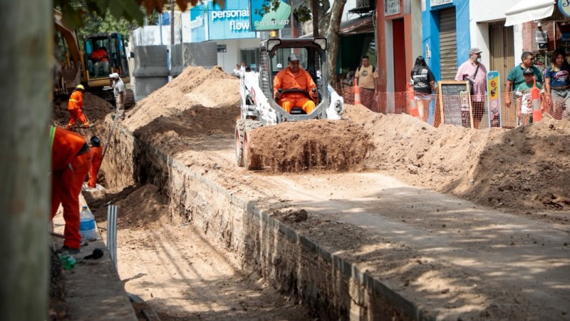 Avanza la cuarta etapa del saneamiento hidráulico en Pilar centro: construirán más de 3.300 metros de desagües
