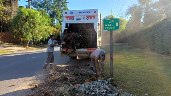 Cronograma del sistema municipal de recolección de ramas para esta semana
