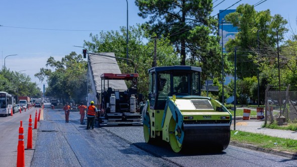 Avanza la repavimentación de la Avenida Vergara en Hurlingham: la obra ya alcanzó el 25%