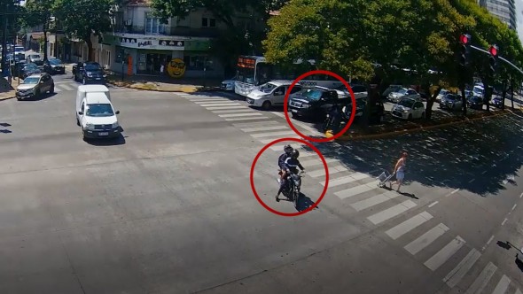 Una banda de motochorros armada y sin patente fue capturada in fraganti en Vicente López