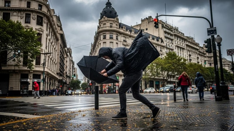 El Servicio Meteorológico Nacional anunció un alerta amarillo por fuertes vientos