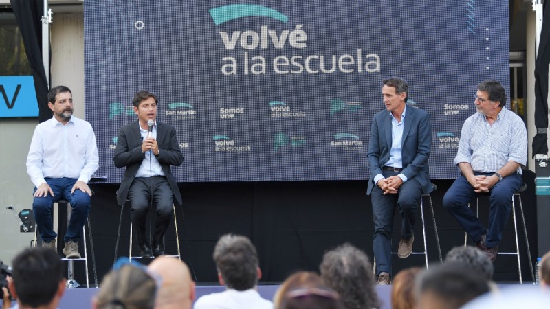 Kicillof participó de la presentación del programa "Volvé a la Escuela"