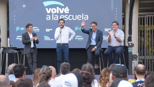Fernando Moreira y Axel Kicillof presentaron una nueva edición de Volvé a la Escuela en San Martín