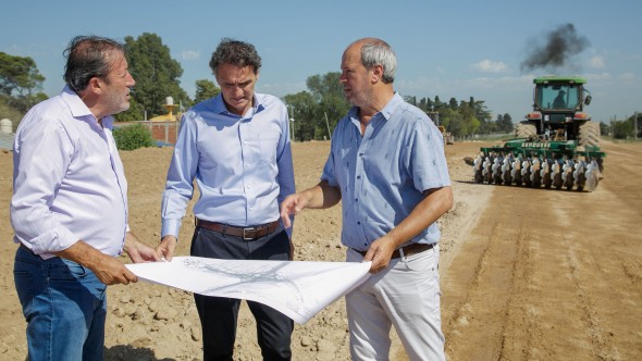 Katopodis recorrió las obras de la Autopista Presidente Perón