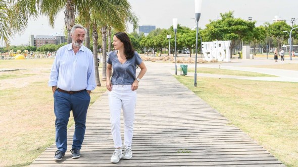 Soledad Martínez recibió a Joaquín de la Torre en Vicente López