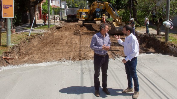 En San Martín, Katopodis inició las obras de puesta en valor de la Av. Eva Perón