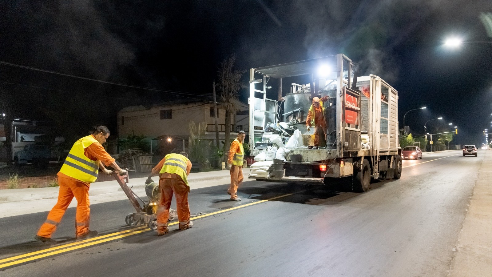 La municipalidad de San Nicolás trabaja en la demarcación de la ruta 188