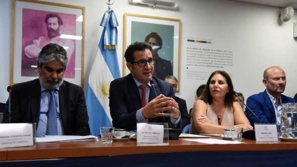 El secretario de Comercio, Matías Tombolini, expuso en Diputados