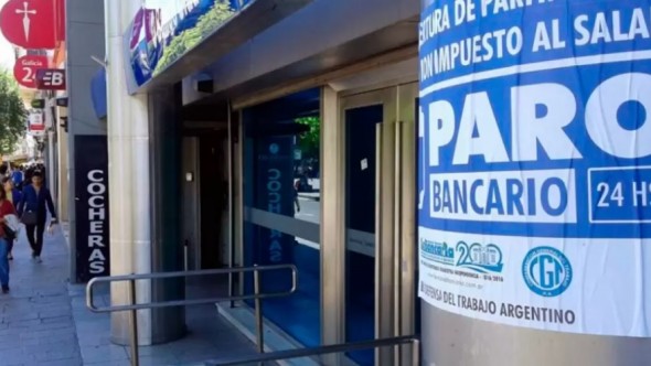La Asociación Bancaria realiza un paro nacional de 24 horas