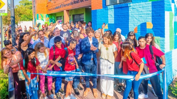 Juan Andreotti inauguró la renovada Escuela Secundaria N°2 "Hernando Arias"