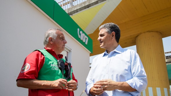 Jorge Macri recorrió la base operativa del SAME