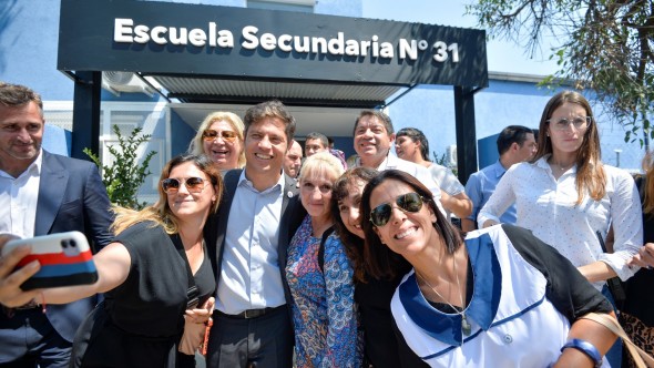 Kicillof: "El objetivo es que en los 135 municipios haya escuelas nuevas"