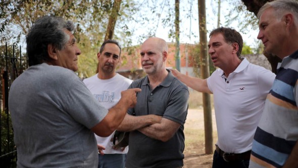 Rodríguez Larreta con Santilli en Morón: "Necesitamos encarar a fondo el problema de la inseguridad, los chicos no pueden volver solos de la escuela"
