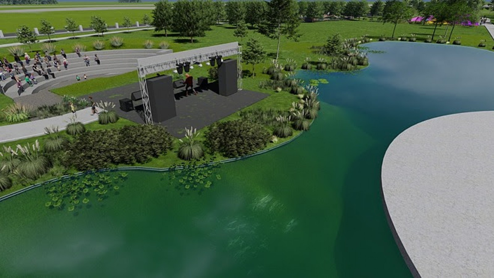 Escobar comenzó los trabajos de revalorización integral del Parque Papa Francisco de Ingeniero Maschwitz