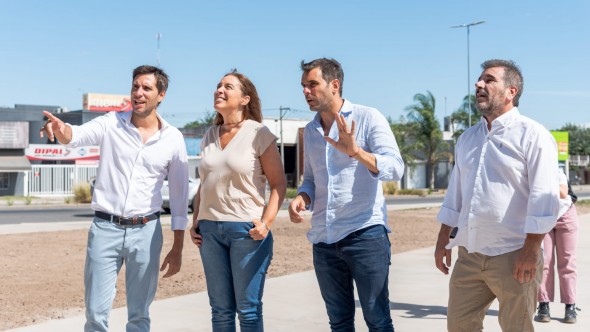 Passaglia recibió en San Nicolás a Vidal y Ritondo