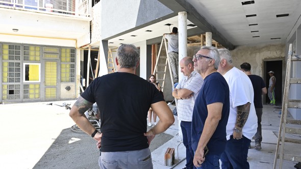 En Ricardo Rojas, Julio Zamora supervisó la obra de ampliación y remodelación de la Escuela Primaria N°44