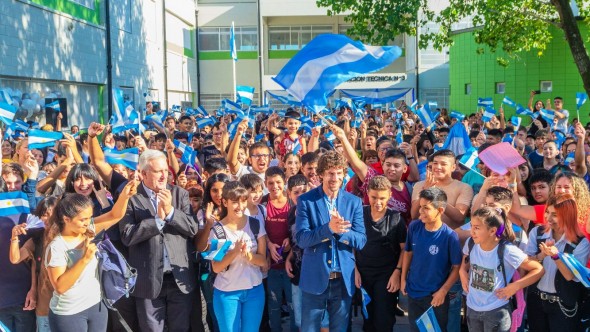 Juan Andreotti inauguró la renovada Escuela Técnica N°3
