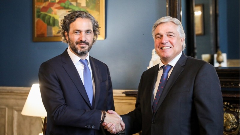 Cafiero y Bustillo acordaron cumbre presidencial en el mes de abril