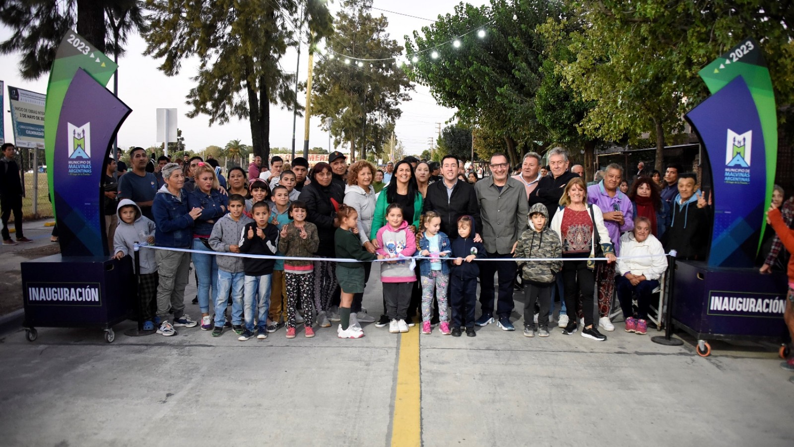 Correa y Nardini inauguraron el segundo tramo de la Av. Eva Perón en Villa de Mayo
