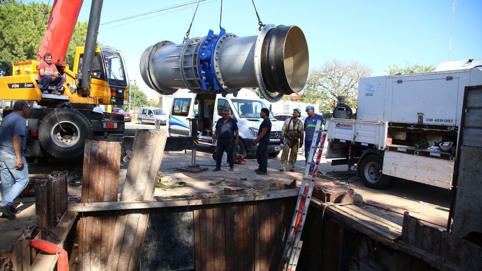 AySA renovó dos grandes válvulas en CABA que mejorarán el servicio de agua potable