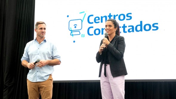 Luana Volnovich y Federico Achával lanzaron en Pilar el programa Centros Conectados