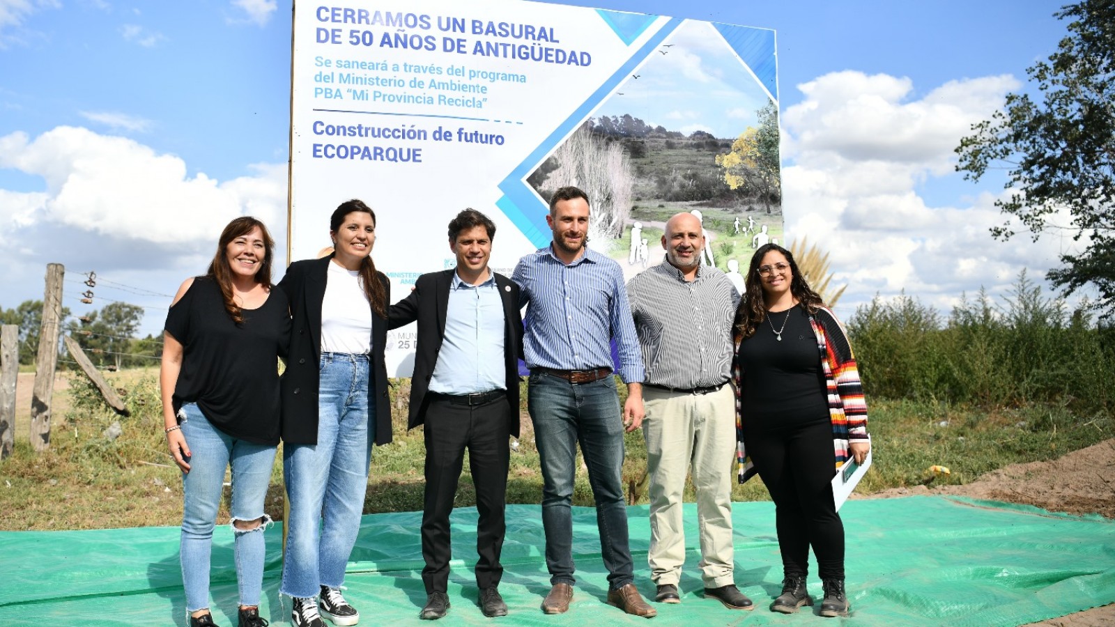 Kicillof anunció el cierre de un basural a cielo abierto en Veinticinco de Mayo