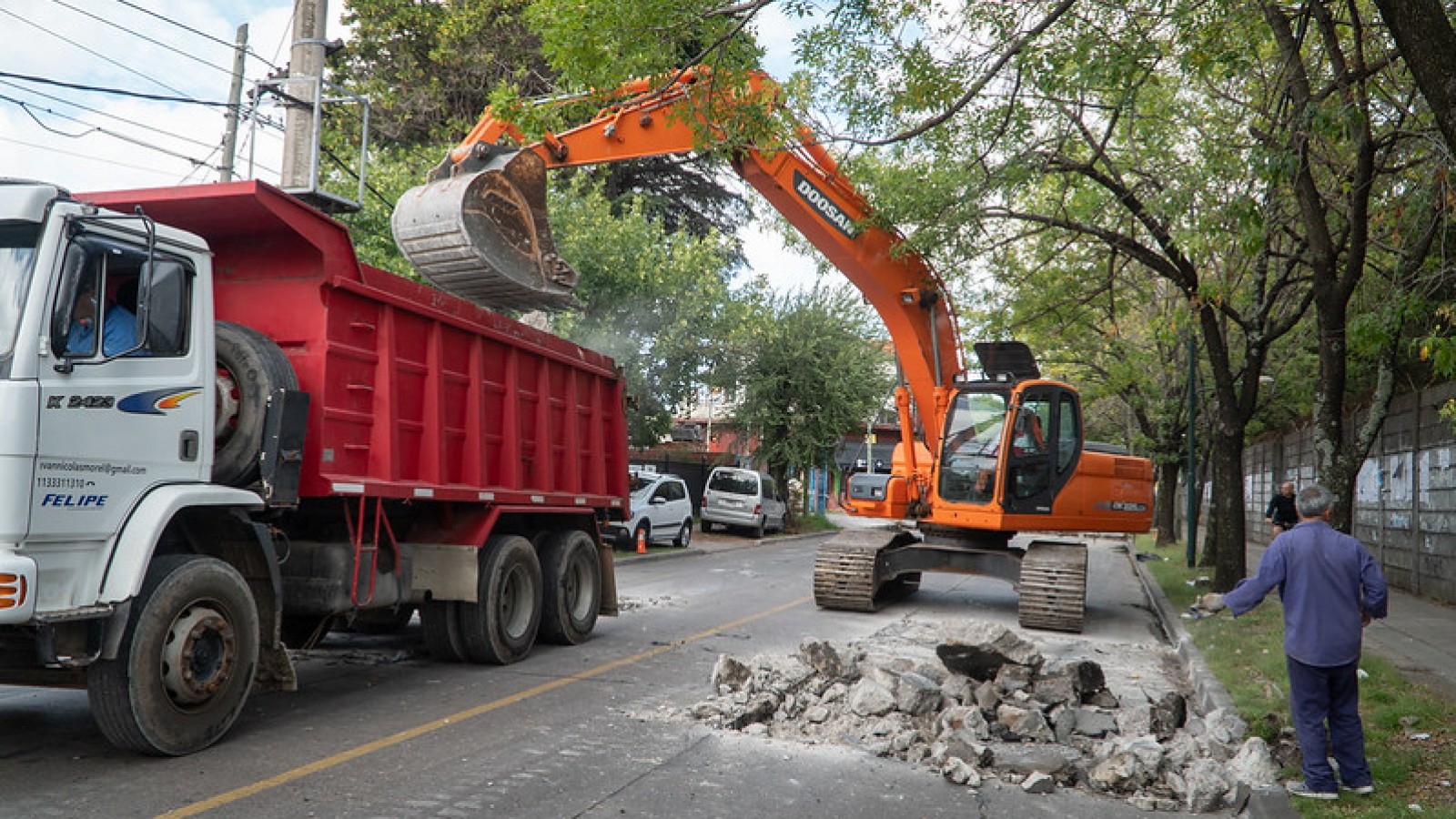 El Municipio de San Isidro sigue renovando las calles de Martínez