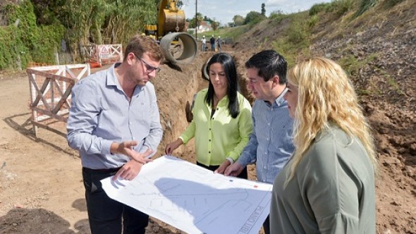 Nardini y Correa recorrieron obras hidráulicas Ing. Adolfo Sourdeaux