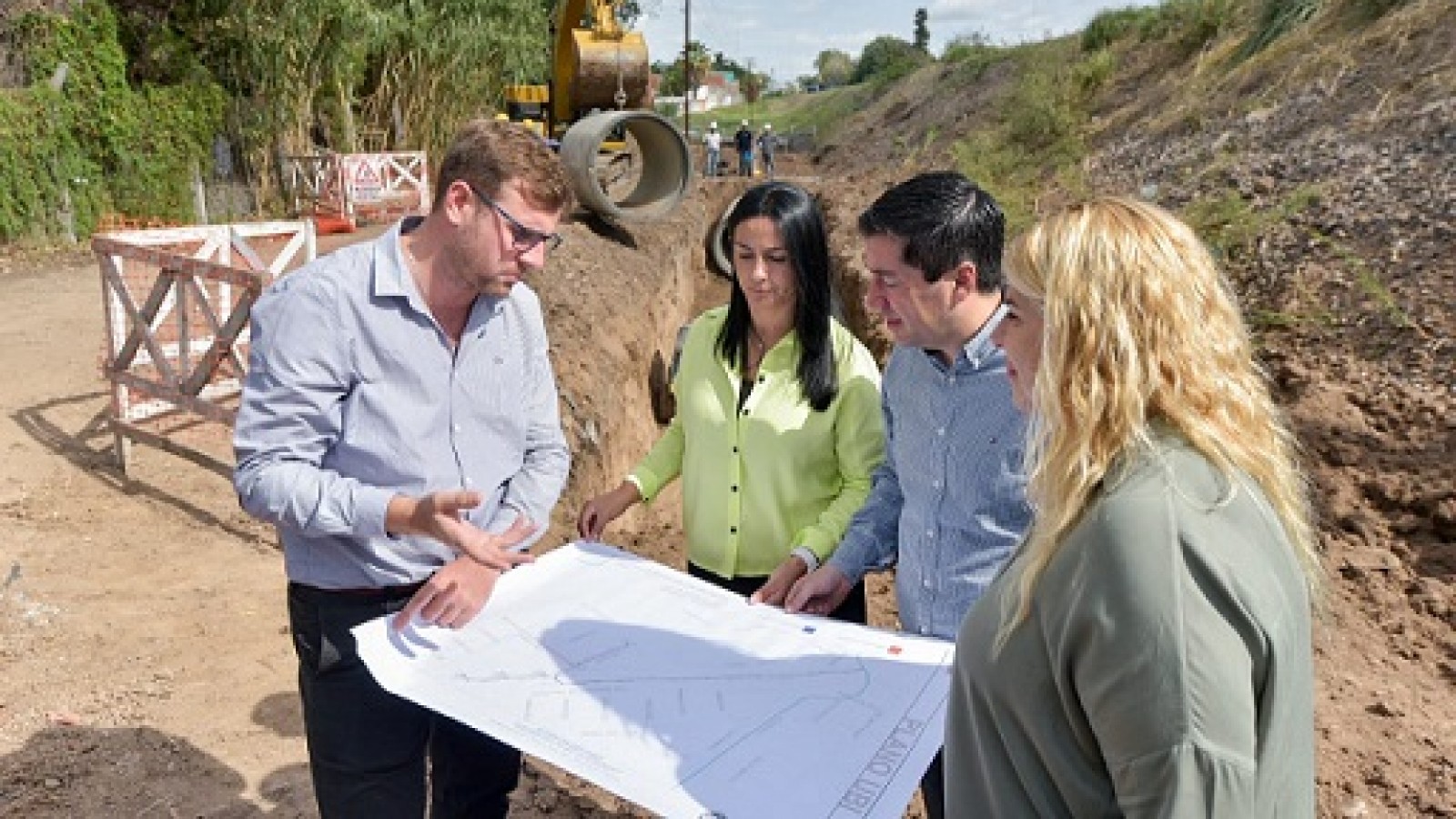 Nardini y Correa recorrieron obras hidráulicas Ing. Adolfo Sourdeaux