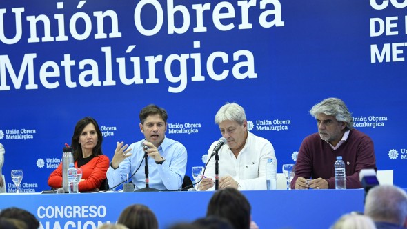 Kicillof participó del cierre del Congreso Nacional de la Unión de Obreros Metalúrgicos
