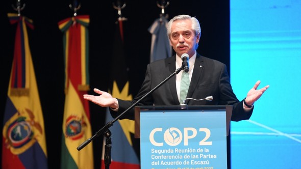 El Presidente inauguró la segunda reunión de la Conferencia de las Partes del Acuerdo de Escazú