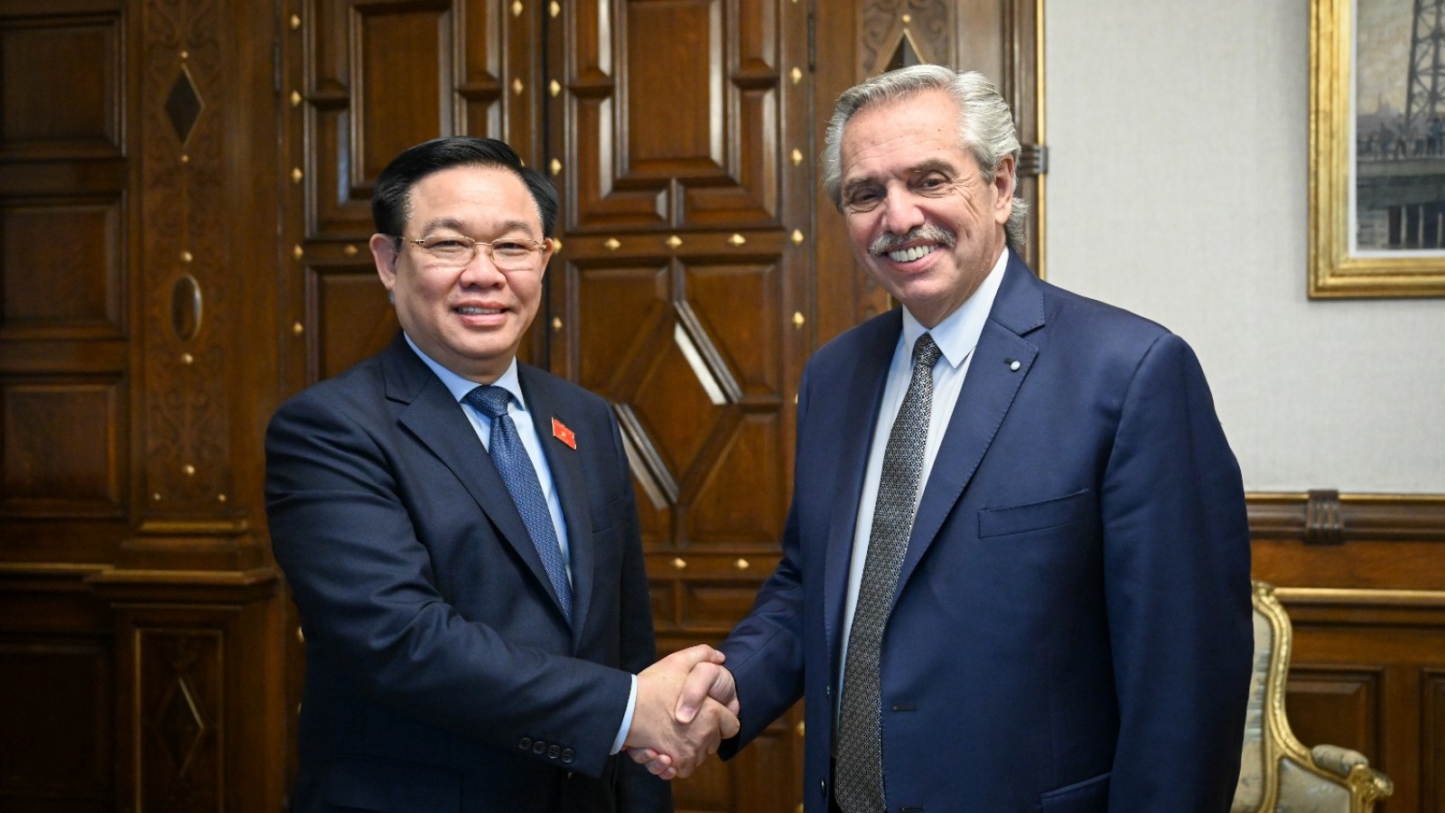 El Presidente recibió al titular de la Asamblea Nacional de Vietnam