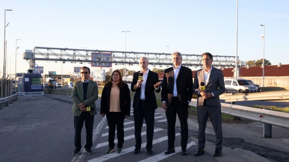 Rodríguez Larreta inauguró la primera autopista inteligente para vehículos particulares, sin cabinas de peaje