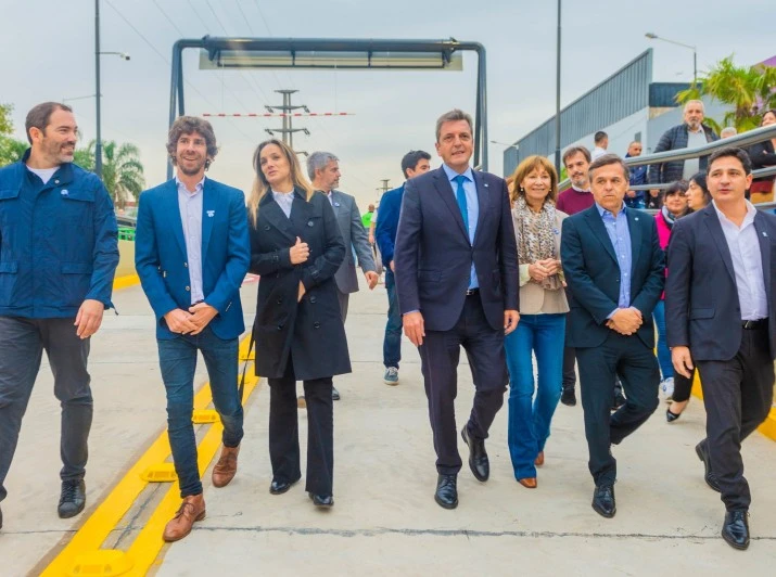 Juan Andreotti, Sergio Massa y Diego Giuliano inauguraron el Túnel de Sobremonte en San Fernando