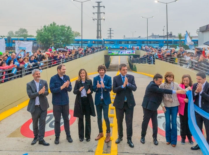 Juan Andreotti, Sergio Massa y Diego Giuliano inauguraron el Túnel de Sobremonte en San Fernando