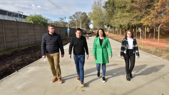 Noe Correa y Leo Nardini recorrieron el inicio de una obra de pavimentación de 22 cuadras en Malvinas Argentinas