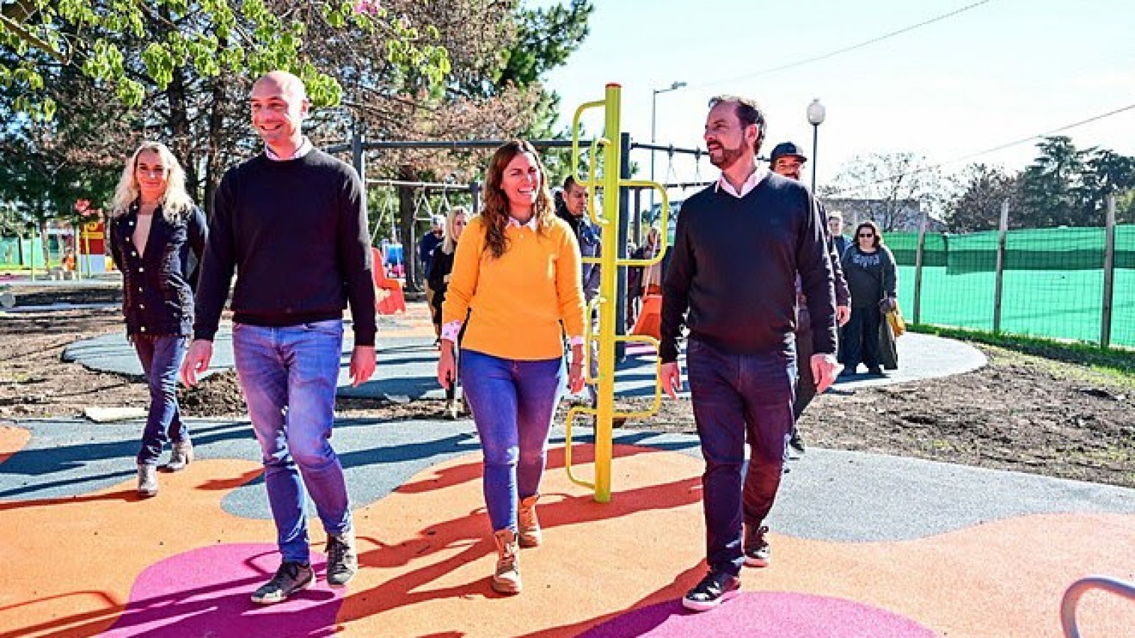 Garín: Ariel Sujarchuk supervisó la obra de la Plaza de las Niñeces y un operativo de seguridad