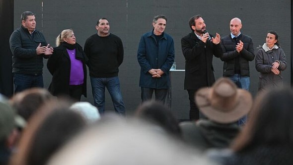 Sujarchuk y Katopodis inauguraron la primera etapa de la histórica obra de saneamiento del arroyo Bedoya