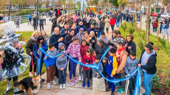 Juan Andreotti y Leonardo Nardini inauguraron el nuevo "Paseo del Canal"