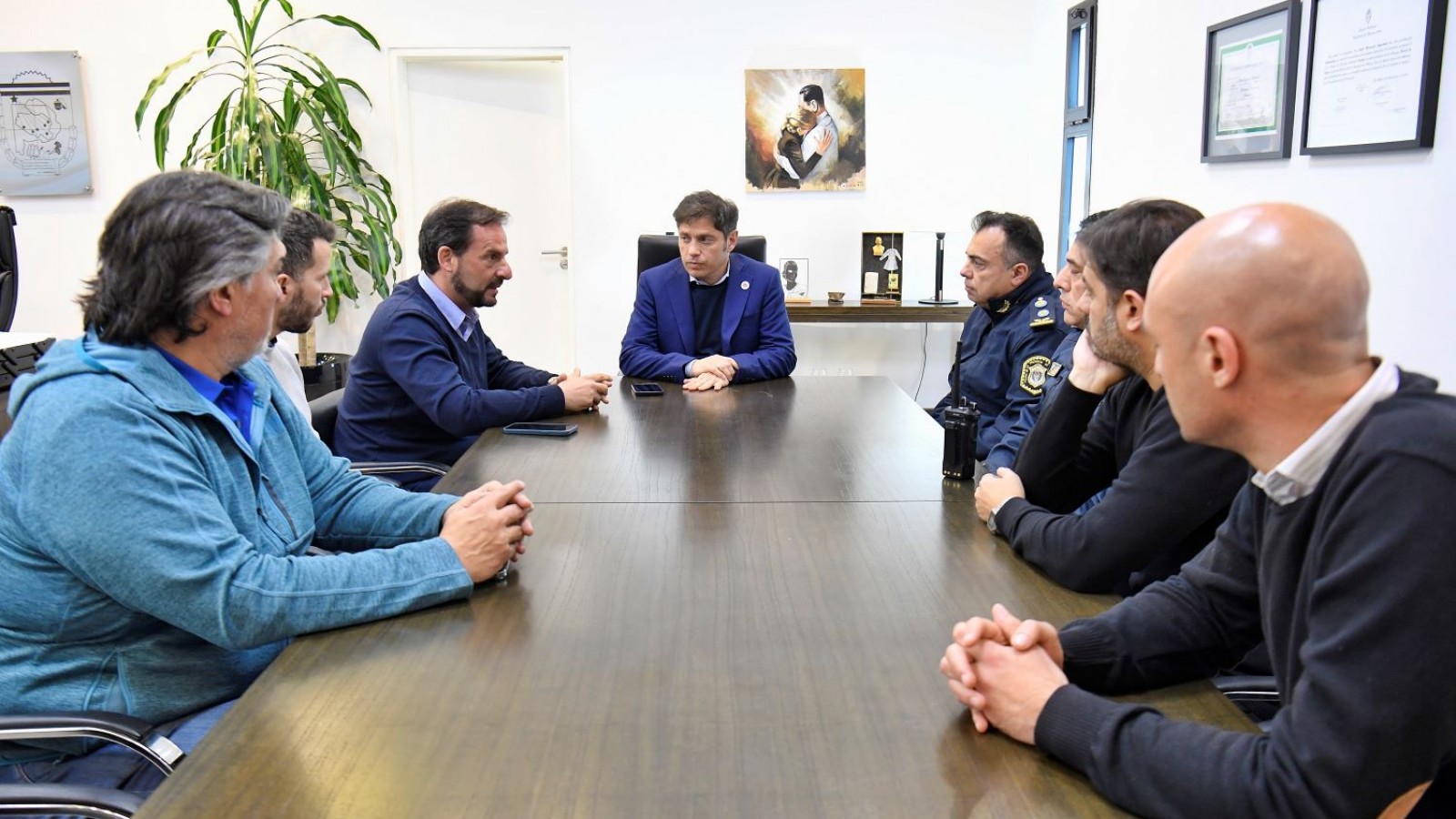 El gobernador Kicillof y el intendente Sujarchuk se reunieron en Escobar