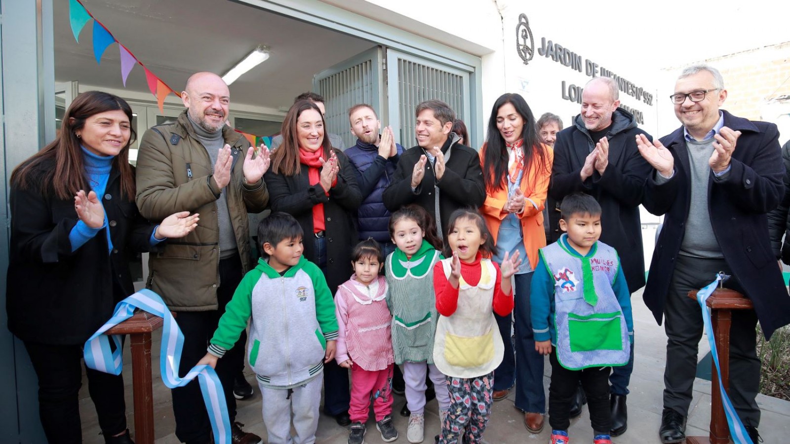 Kicillof encabezó la inauguración formal del Jardín de Infantes N°952 de Lomas de Zamora