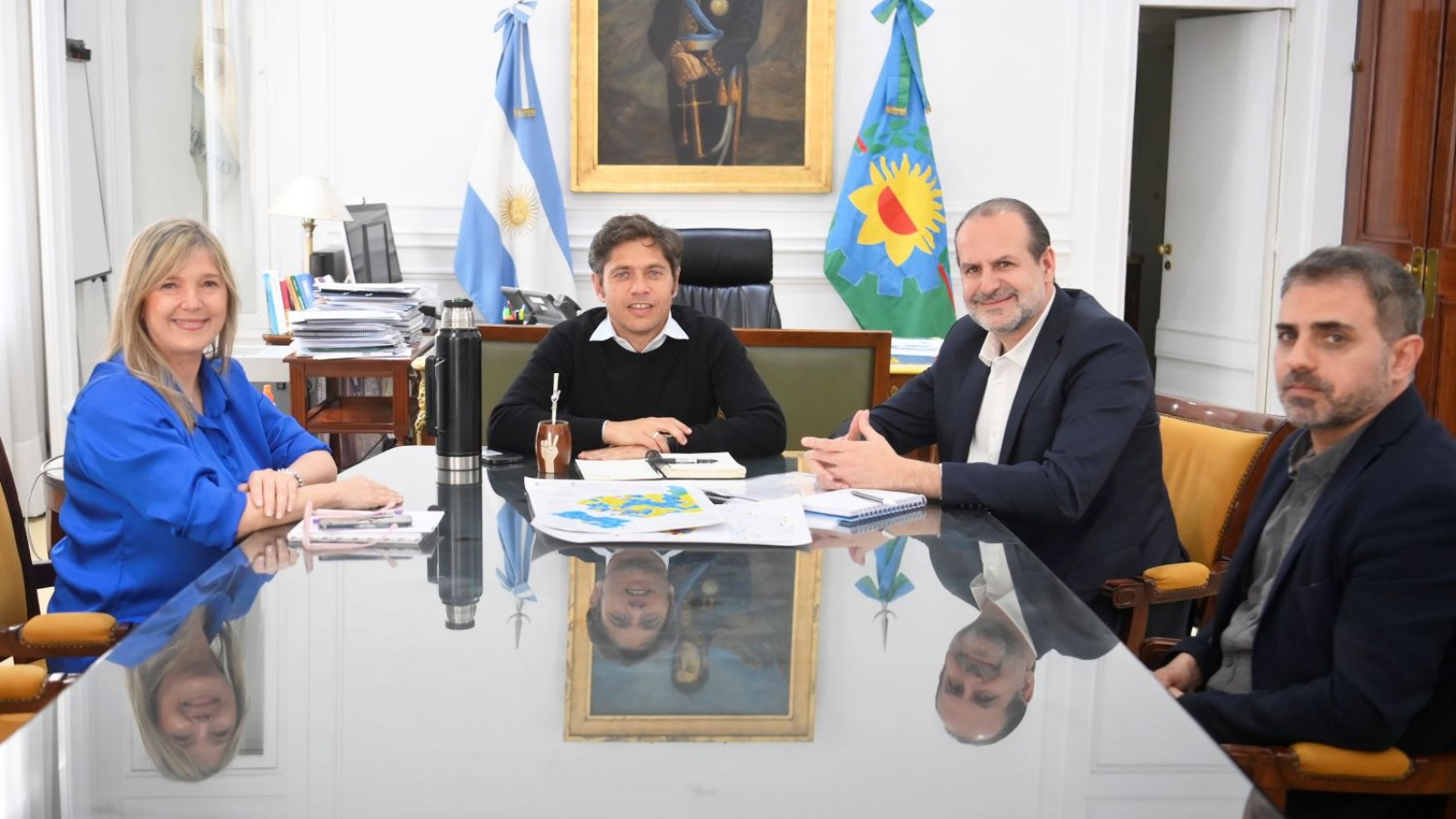 Kicillof recibió al intendente electo de Bahía Blanca, Federico Susbielles