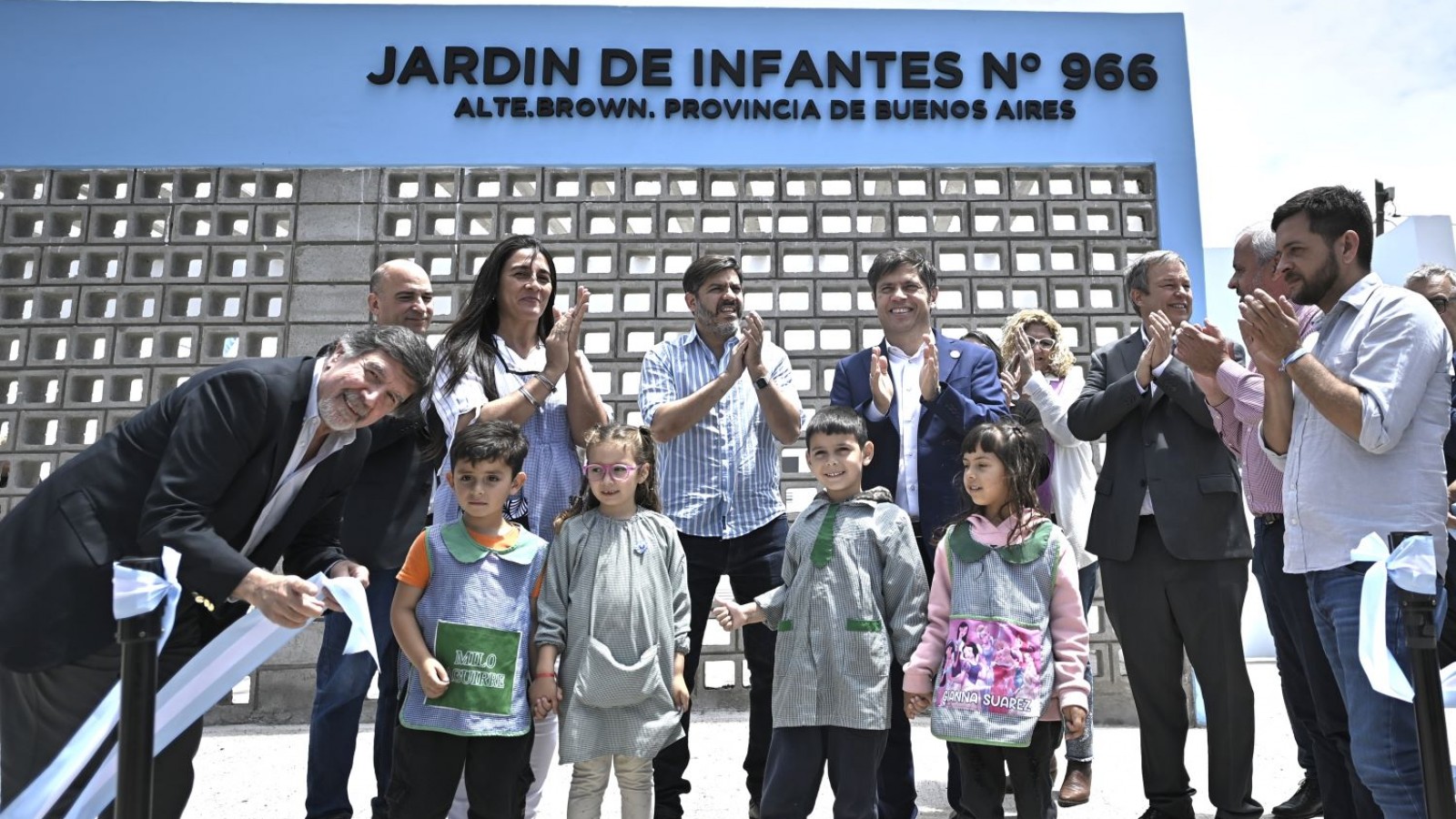 Kicillof inauguró el Jardín de Infantes N°966 en Almirante Brown