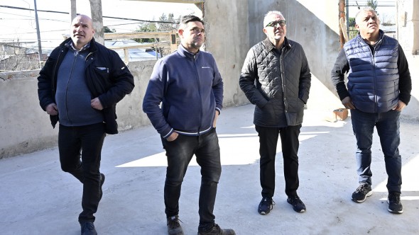 Julio Zamora supervisó la construcción de la nueva Escuela Secundaria N°47 en Benavídez