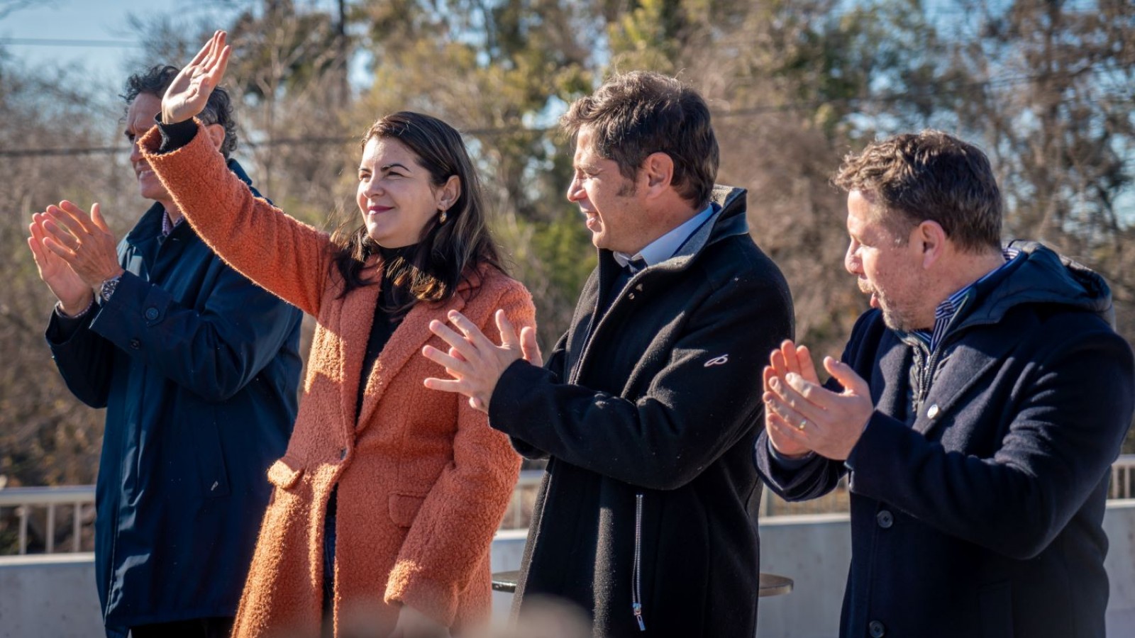 Kicillof, Fernández y Descalzo inauguraron el puente de la Avenida Néstor Kirchner