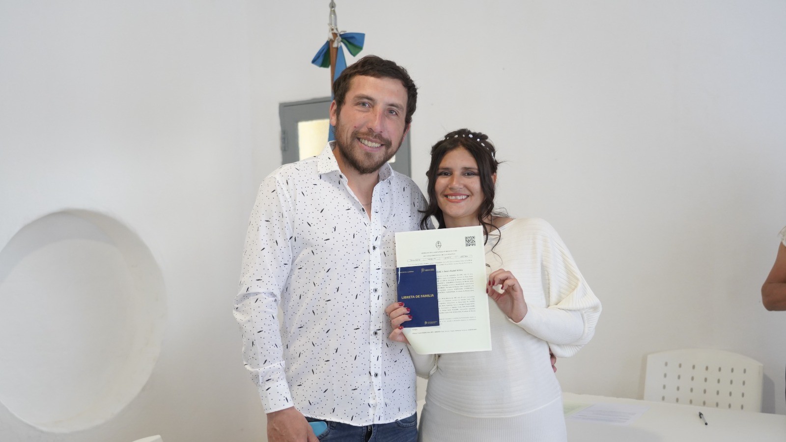 Se llevó adelante el primer casamiento en la localidad de Ireneo Portela