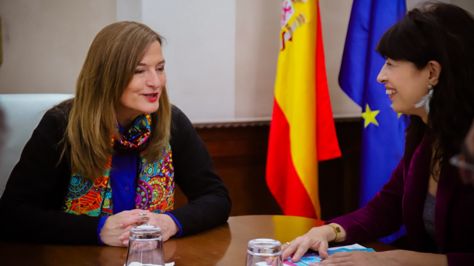 La ministra Estela Díaz participó de encuentros de cooperación internacional en Madrid