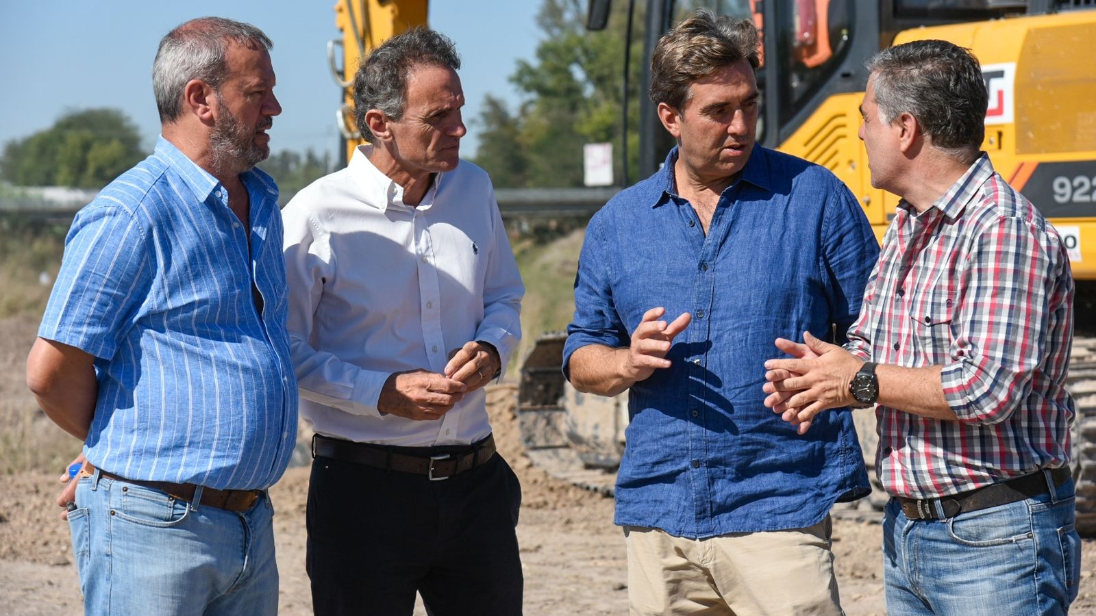 Gabriel Katopodis recorrió las obras de ampliación del cauce del Río Luján